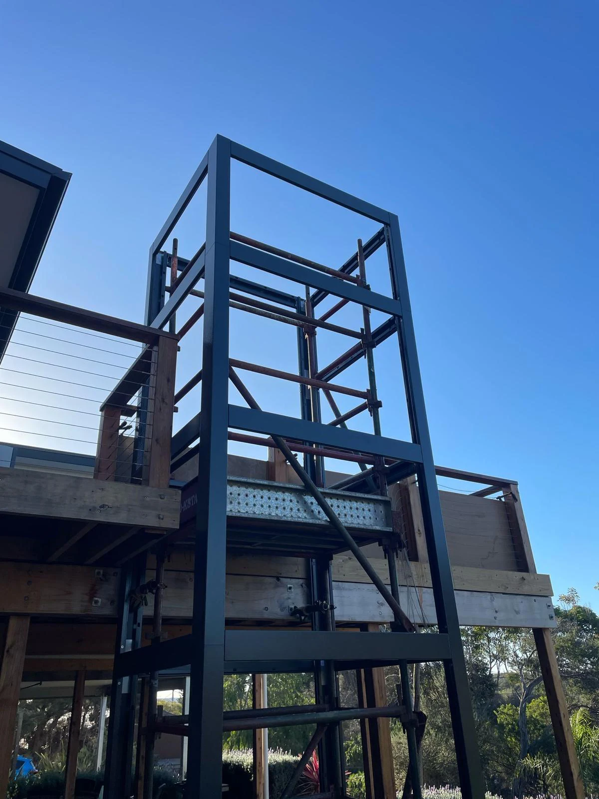 Mechanical lift installation progress
