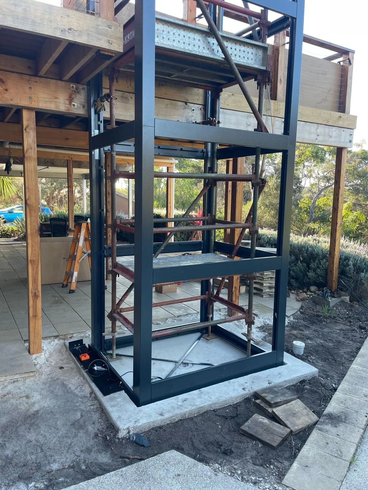 Shaft structure checked before lift installation